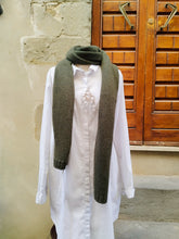 Carica l&#39;immagine nel visualizzatore di Gallery, Sciarpa Cashmere Costine GREEN ARMY