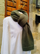 Carica l&#39;immagine nel visualizzatore di Gallery, Sciarpa Cashmere Costine GREEN ARMY