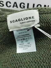 Carica l&#39;immagine nel visualizzatore di Gallery, Sciarpa Cashmere Costine GREEN ARMY