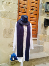 Carica l&#39;immagine nel visualizzatore di Gallery, Sciarpa Cashmere Costine BLU NAVY