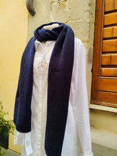 Carica l&#39;immagine nel visualizzatore di Gallery, Sciarpa Cashmere Costine BLU NAVY