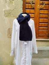 Carica l&#39;immagine nel visualizzatore di Gallery, Sciarpa Cashmere Costine BLU NAVY