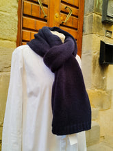 Carica l&#39;immagine nel visualizzatore di Gallery, Sciarpa Cashmere Costine BLU NAVY