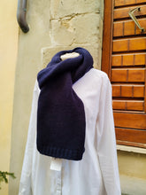 Carica l&#39;immagine nel visualizzatore di Gallery, Sciarpa Cashmere Costine BLU NAVY