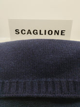 Carica l&#39;immagine nel visualizzatore di Gallery, Sciarpa Cashmere Costine BLU NAVY