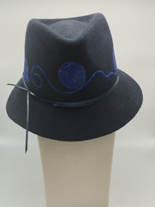 Cappello - Winter's hat BLU Dipinto a mano