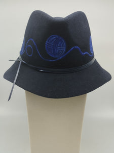 Cappello - Winter's hat BLU Dipinto a mano