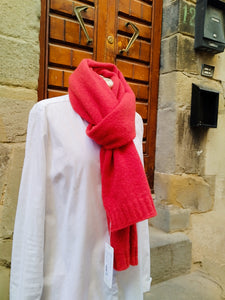 Sciarpa Merino e Cashmere Rosso scarlatto