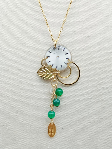 Collana con orologi AGATA VERDE  262