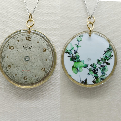 Collana con orologio 287 Verde. 2,4,6,8,10