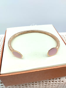 Bracciale bronzo e smalto ROSA PALLIDO