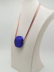 Collana vetro Sasso Blu