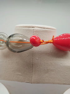 Collana vetro MOZZO Orange / Grey