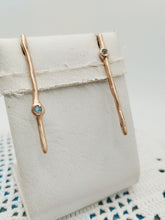 将图片加载到图库查看器，Orecchini bronzo, Topazio celeste AEQUOREA