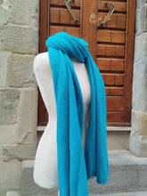 Carica l&#39;immagine nel visualizzatore di Gallery, Sciarpa Cashmere TURQUOISE