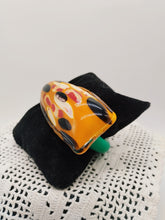 将图片加载到图库查看器，Bracciale vetro STONE SENAPE nero white