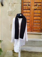 Carica l&#39;immagine nel visualizzatore di Gallery, Sciarpa Cashmere Costine BLACK