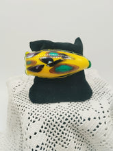 Carica l'immagine nel visualizzatore di Gallery, Bracciale vetro STONE GIALLO NERO verde Small