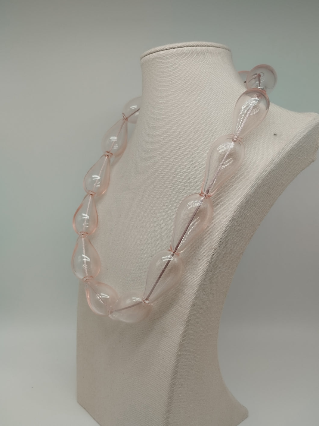 Collana vetro DROP Rosa pallido