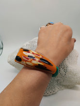 将图片加载到图库查看器，Bracciale vetro STONE SENAPE nero white