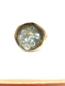 Anello bronzo e smalto COPPETTA CRI. size 14 / 15