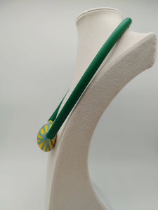 Collana vetro GLIMMER Giallo/Celeste