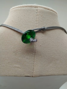 Collana vetro QUADRO Verde bottiglia