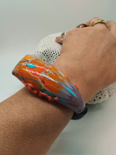 Carica l'immagine nel visualizzatore di Gallery, Bracciale vetro STONE VIOLA ARANCIO