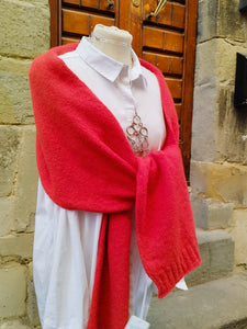 Sciarpa Merino e Cashmere Rosso scarlatto