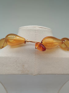 Collana vetro DROP Ambra