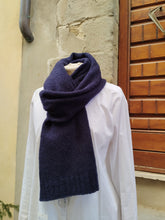 Carica l&#39;immagine nel visualizzatore di Gallery, Sciarpa Merino e Cashmere BLU NAVY