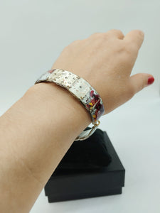 Bracciale con orologi QUADRATI BASSI fiori 74