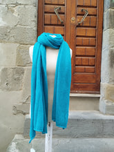 Carica l&#39;immagine nel visualizzatore di Gallery, Sciarpa Cashmere TURQUOISE