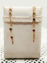 Carica l'immagine nel visualizzatore di Gallery, Orecchini Jolite, Peridoto, Rodolite AEQUOREA