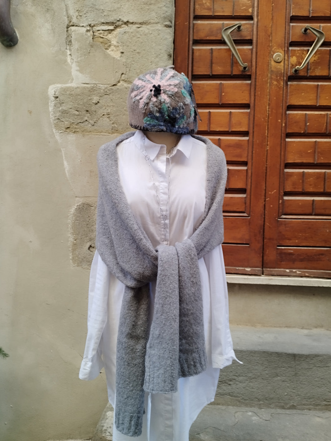 Sciarpa Merino e Cashmere GRIGIO