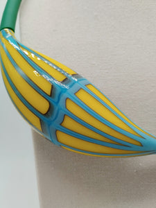 Collana vetro GLIMMER Giallo/Celeste