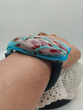 Carica l'immagine nel visualizzatore di Gallery, Bracciale vetro STONE CELESTINO Bordeaux Avana