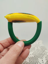 Carica l'immagine nel visualizzatore di Gallery, Bracciale vetro STONE GIALLO NERO verde Small