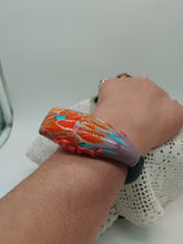 Carica l'immagine nel visualizzatore di Gallery, Bracciale vetro STONE VIOLA ARANCIO