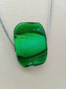 Collana vetro QUADRO Verde bottiglia