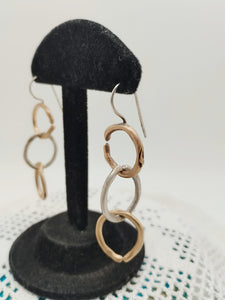Orecchini Cerchi silver e bronzo