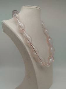 Collana vetro DROP Rosa pallido