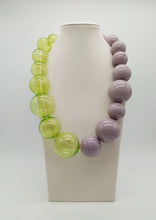 将图片加载到图库查看器，Collana vetro MOZZO Verde acido/ Viola chiaro