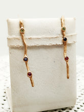 Carica l'immagine nel visualizzatore di Gallery, Orecchini Jolite, Peridoto, Rodolite AEQUOREA