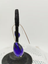 将图片加载到图库查看器，Orecchini vetro PERA Blu