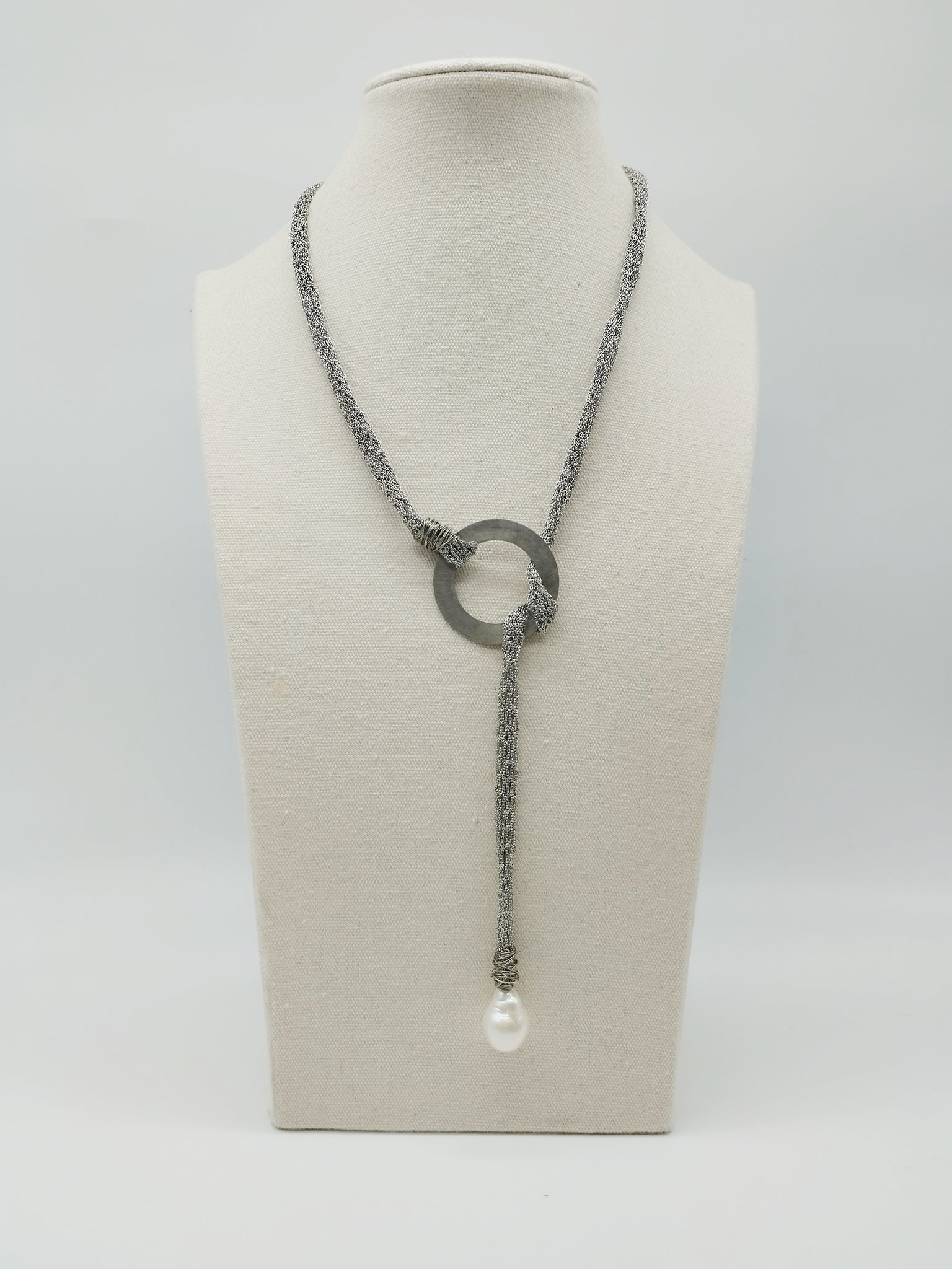 Collana argento perla MONOC. PICCOLA – ANNIE HALL - MADE IN ITALY