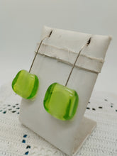 将图片加载到图库查看器，Orecchini vetro QUADRO Verde