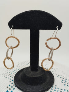 Orecchini Cerchi silver e bronzo