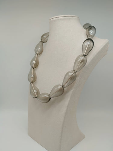 Collana vetro DROP Grigio