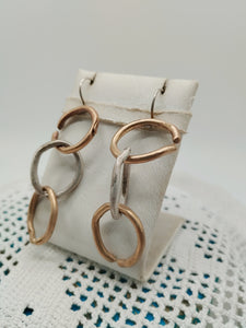 Orecchini Cerchi silver e bronzo